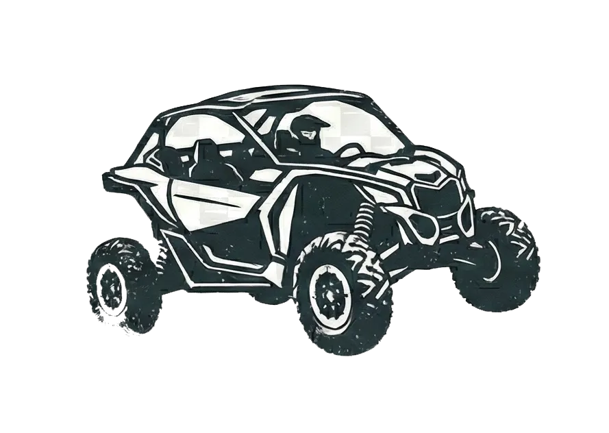 Illustration of a side-by-side UTV seen in profile
